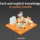 Tacit and explicit Tacit knowledge in public health
